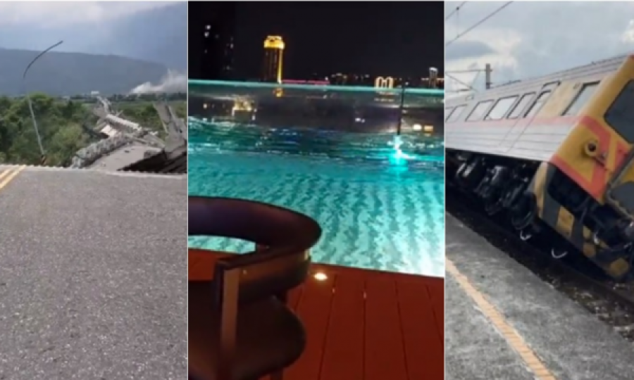 Ndërtesa të shembura e trena që dalin nga shinat, pamje të rënda pas tërmetit