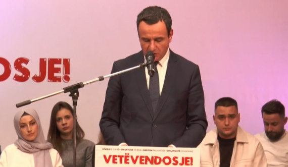 Albin Kurti nis shpalosjen e platformës për kryetar 
