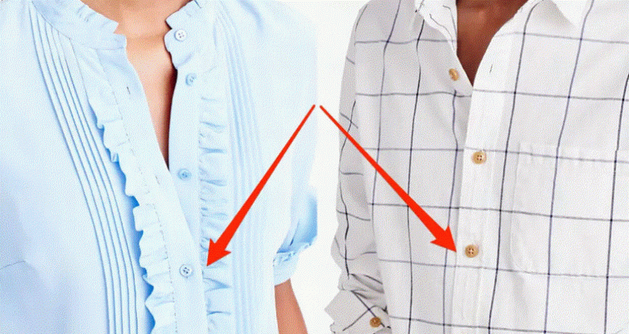 Pse butonat e këmishave të djemve janë në anën e kundërt nga ato të vajzave