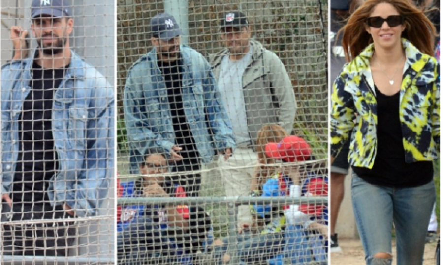 Shakira dhe Pique shikojnë djalin duke luajtur bejsboll, dyshja mban distancë pas ndarjes së hidhur