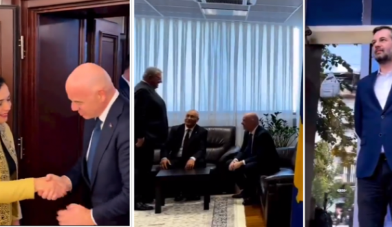 Të gjithë e pritën Infantinon, presidentit të FIFA-s iu desh ta priste Kurtin