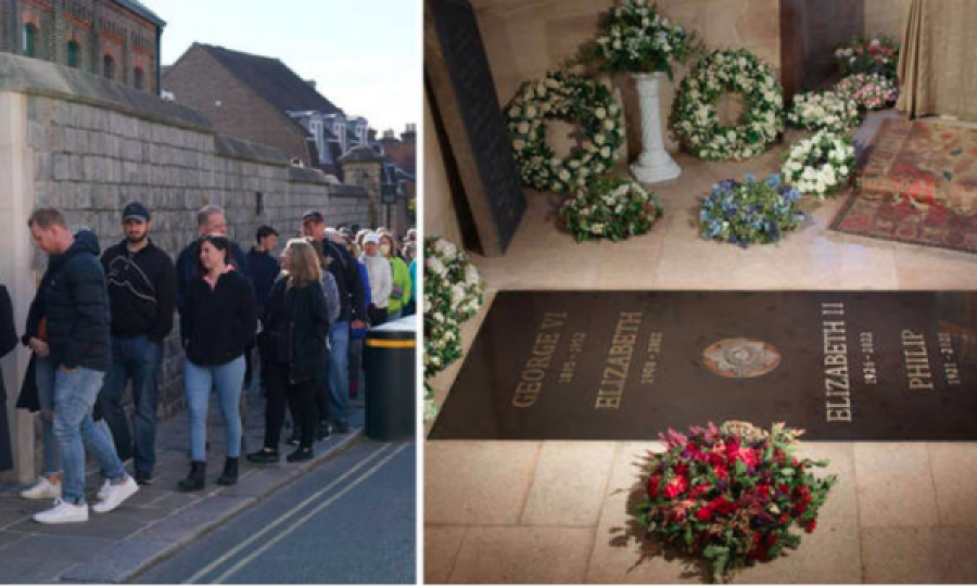 Radhë të gjata në Londër për të vizituar varrin e Mbretëreshës Elizabeth