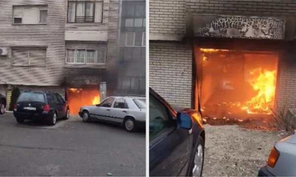 Shpërthen zjarri në hyrje të një ndërtese në lagjen ‘Ulpiana’ në Prishtinë 