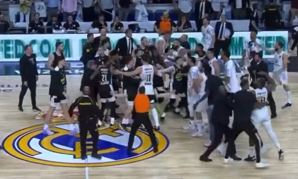 Dalin pamjet skandaloze: Përleshje e madhe fizike mes basketbollistëve të Real Madridit dhe  atyre serb të Partizanit nga Beogradi në Euroligë