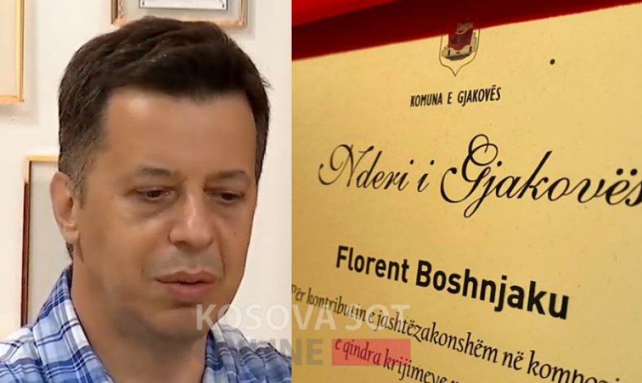 Florent Boshnjaku vlerësohet me çmimin 'Nderi i Gjakovës'