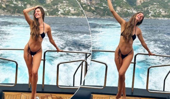 Modelja shqiptare, Emina Çunmulaj mahnit me linjat në bikini nga pushimet në Positano të Italisë