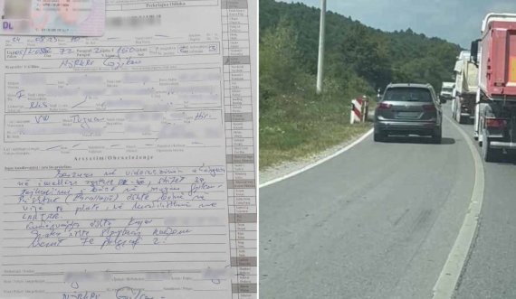 Tejkaloi në vijë të plotë në rrugën Gjilan-Prishtinë, shoferi gjobitet me150 euro