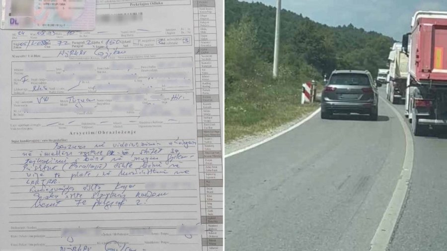 Tejkaloi në vijë të plotë në rrugën Gjilan-Prishtinë, shoferi gjobitet me150 euro