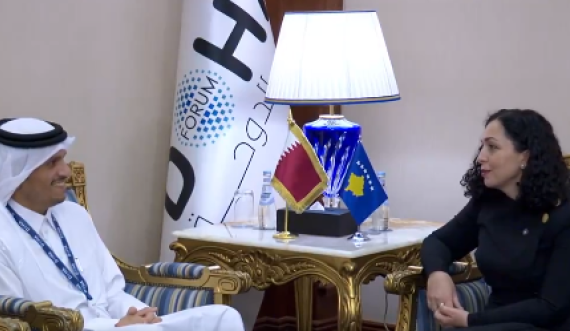 Osmani takohet me kryeministrin e Katarit
