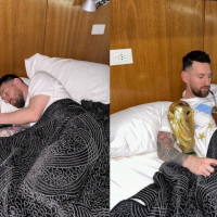 Messi zbuloi se kush e fotografoi në shtrat me trofeun e Kupës së Botës