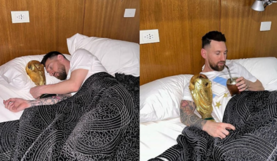 Messi zbuloi se kush e fotografoi në shtrat me trofeun e Kupës së Botës