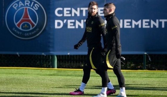 PSG-ja me formacion të përforcuar, Mbappe, Messi e Verratti ushtrojnë me ekipin në prag të ndeshjes me Bayernin