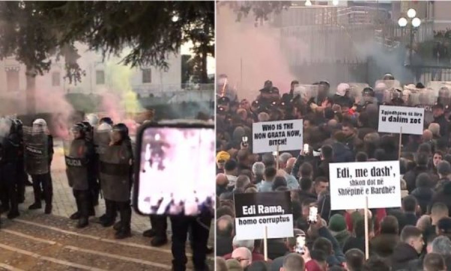 Protestuesit përplasen me policinë, tentojnë të hyjnë në Kuvendi