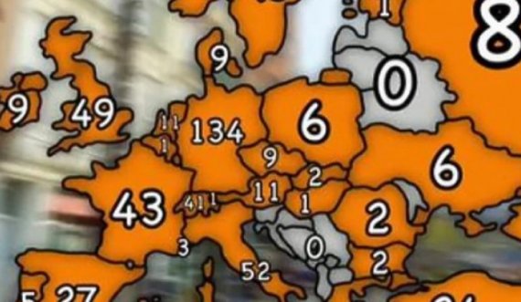Ja harta që zbulon numrin e miliarderëve në vendet evropiane
