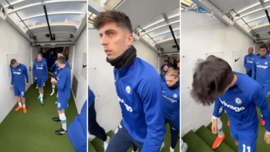 Bëhen virale pamjet e lojtarëve të Chelseat duke dalë nga tuneli i Stamford Bridge – por për arsye të gabuar