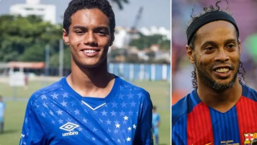 Djali i Ronaldinhos fillon provën te Barcelona,  me sukses po ndjek hapat e babait legjendar 