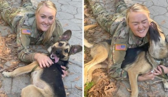E befasishme, ushtarja amerikane ribashkohet me qenin që e kishte ‘njoftuar’ në Kosovë