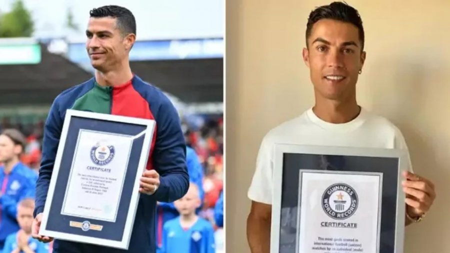 Cristiano Ronaldo fiton një tjetër titull rekord botëror të Guinness