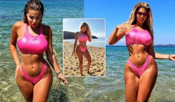 Luana Vjollca ekspozon linjat atraktive të trupit në imazhet në bikini