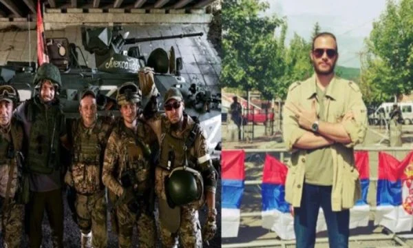 Paramilitari  serb që luftoi përkrah forcave pro-ruse në Donbas, shfaqet në Zveçan