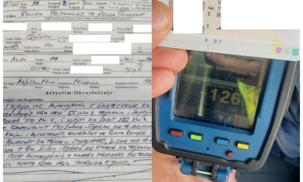 Gjilan: Tejkaloi shpejtësinë, shoferit i merret patentë shoferi dhe gjobitet me 300 euro
