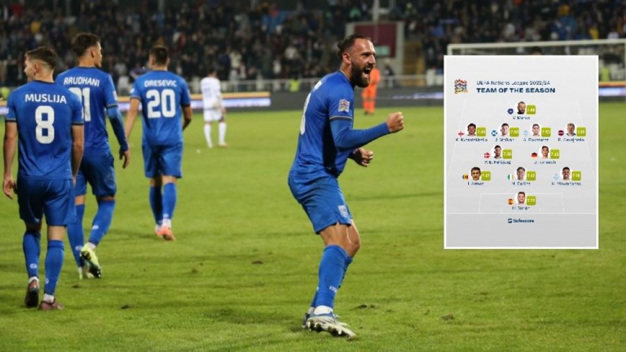 Kosovari Vedat Muriqi udhëheq sulmin në formacionin e sezonit të Ligës së Kombeve