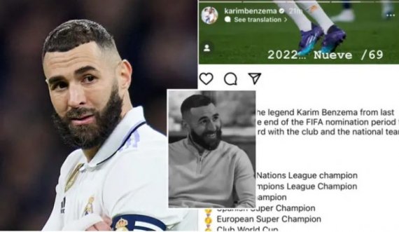 Benzema poston një tjetër fotografi pasi dështoi ta fitojë çmimin “The Best” nga FIFA