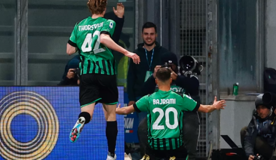 Nedim Bajrami  krenohet  për golin e fitores së ekipit të Sassuolos