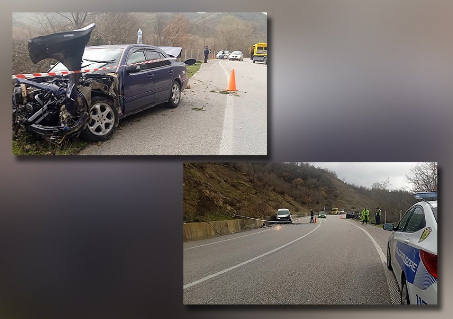 Dy vetura përplasen 'kokë më kokë' 