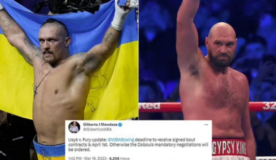 Caktohet afat kohor për duelin mes Tyson Furyt dhe Oleksandr Usyk