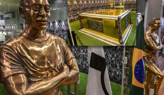 Përjetësohet në statuien e artë figura e futbollistit legjendar Pele, mauzoleumi i artë hapet për vizitorët në ndërtesën më të lartë