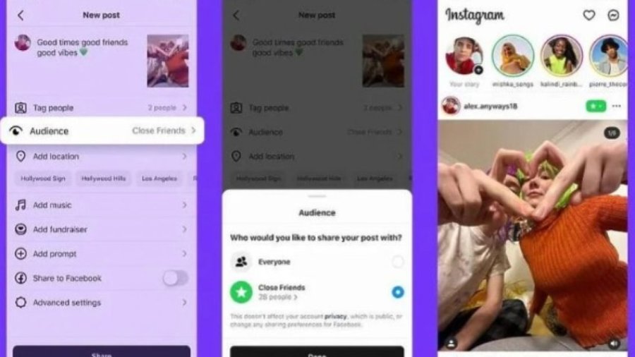 Instagram prezantoi opsionin “Close Friends” për postimet në Reels