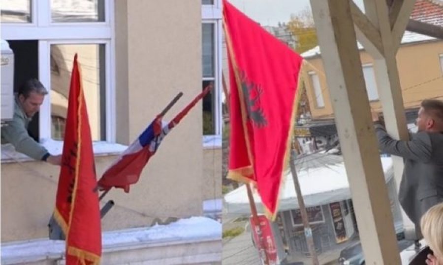 Flamuri shqiptar në Preshevë e Bujanovc acaron serbët