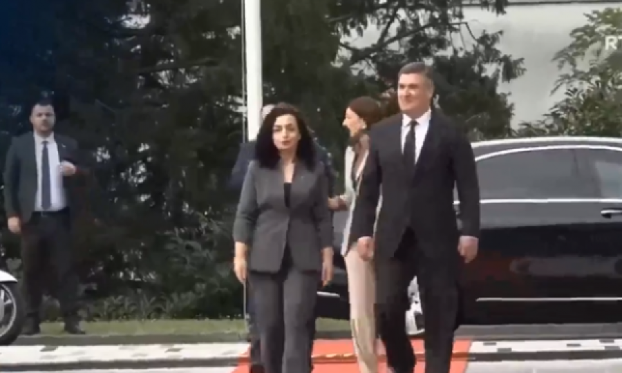 Vjosa Osmani pritet me ceremoni shtetërore në Kroaci