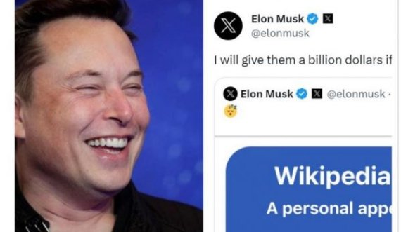 Elon Musk i ofron një miliard dollar për t’ia ndërruar emrin Wikipedias