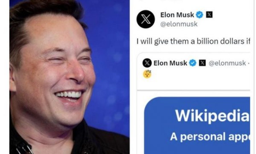 Elon Musk i ofron një miliard dollar për t’ia ndërruar emrin Wikipedias