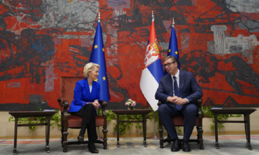 Ursula Von der Leyen pas takimit me Vuçiqin: E duam Serbinë në BE