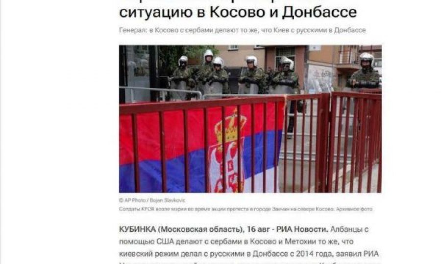 Kosova, një nga temat më dominuese në mediat ruse gjatë muajit gusht