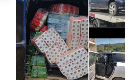 Arrestohet një person dhe parandalohet kontrabandimi me mallëra, policia ia dorëzon pijet alkoolike e gjëra tjera Doganës së Kosovës