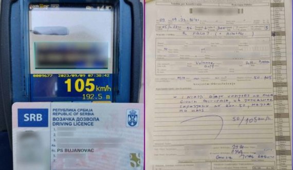 Voziti 105 km/h në zonën 50, e pëson keq shoferi në Gjilan