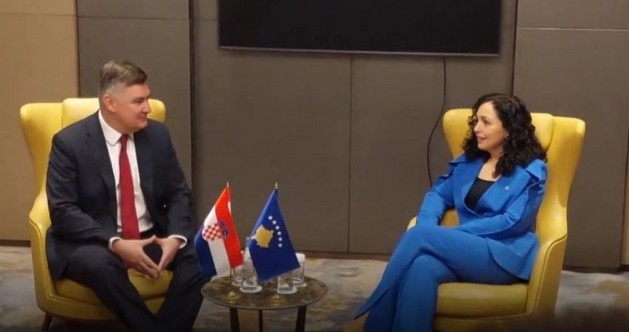 Osmani pas Pendarovskit, takohet me presidentin e Kroacisë