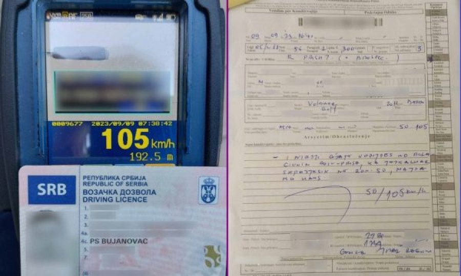 Voziti 105 km/h në zonën 50, e pëson keq shoferi në Gjilan
