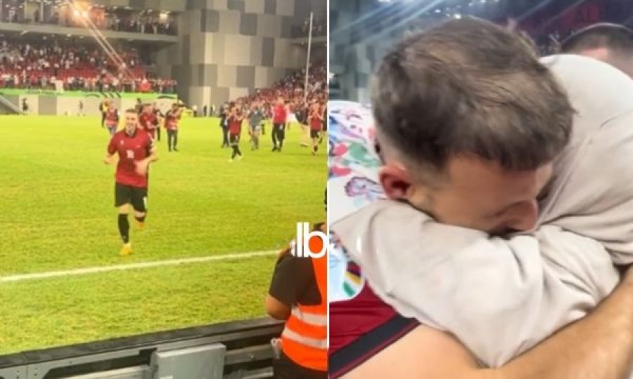 Prekëse! Ardian Ismajli sheh nënën në stadium dhe e puth me mall pas fitores
