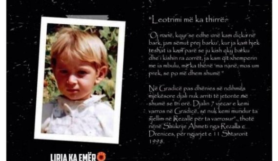 Historia e Leotrimit, vogëlushit që vdiq nga plagët e forcave serbe