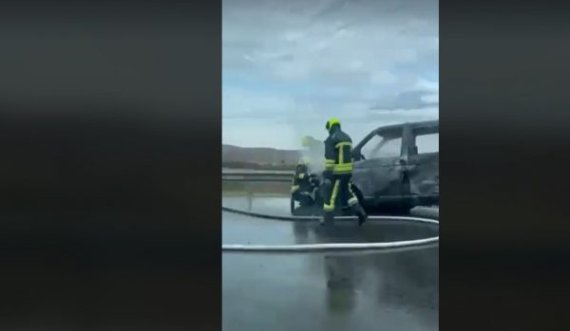 Policia jep detaje për djegien e veturës në Shkabaj