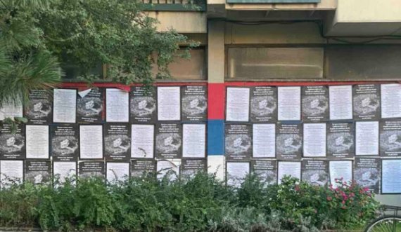 Novi Sadi mbushet me postera që glorifikojnë terroristët që vdiqën në Banjskë