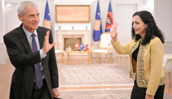 Osmani në takim lamtumirës me ambasadorin e Zvicrës Thomas Kolly