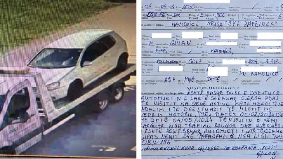  Një shofer në Gjilan gjobitet me 500 euro, Policia ia konfiskon veturën