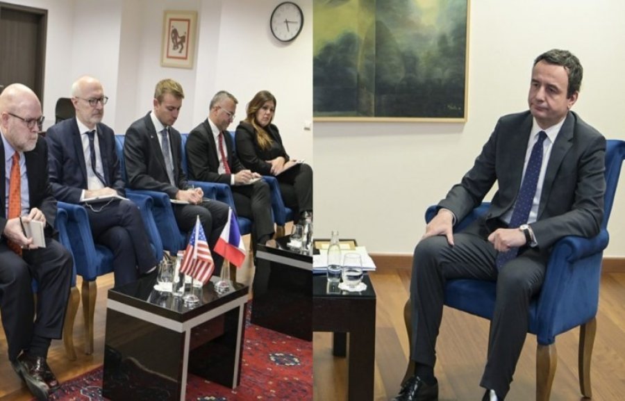 Ambasadorët e QUINT-it i shkojnë në takim Albin Kurtit