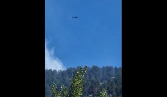 Zjarri në Prevallë, arrin helikopteri i parë